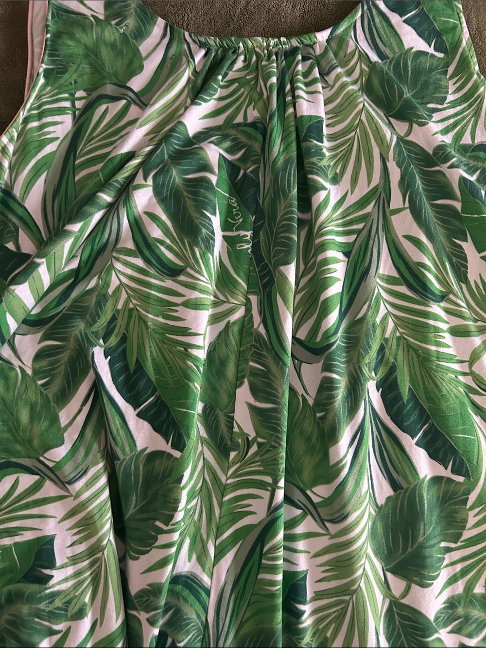 Simply Vera Vera Wang Green Leaf-Print Woman’s nightgown - Picture 6 of 7